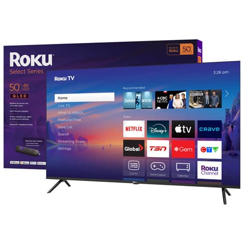 Best Buy Canada Smart TV Roku QLED HDR UHD 4K 50" Select Series de Roku (50R5C5CA) chez Best Buy Canada