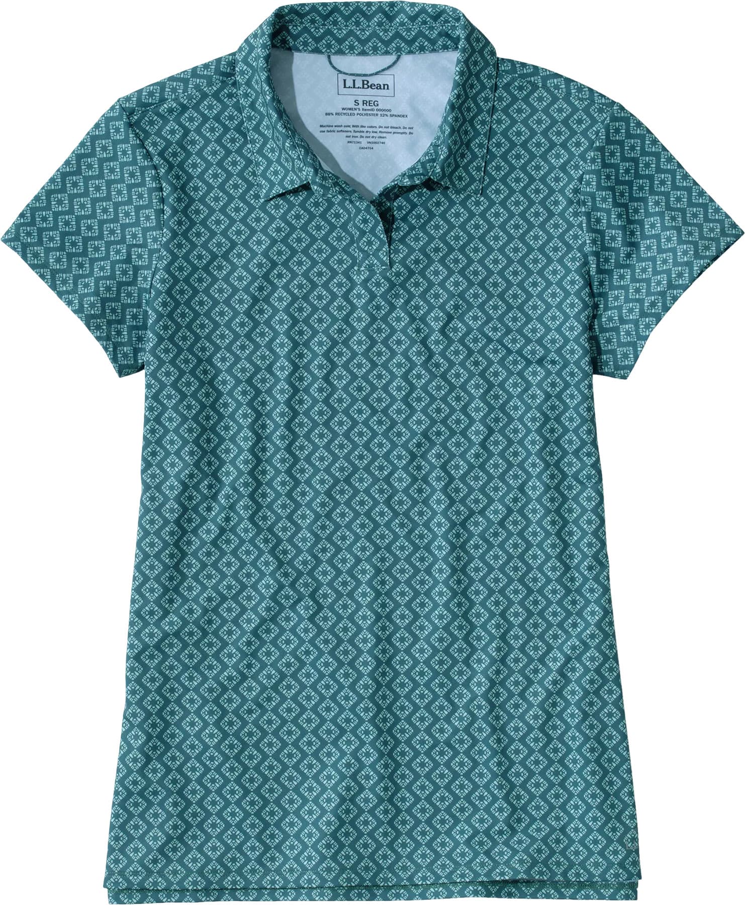 L.L. Bean | Access Short Sleeve Printed Polo - Women's chez The Last Hunt
