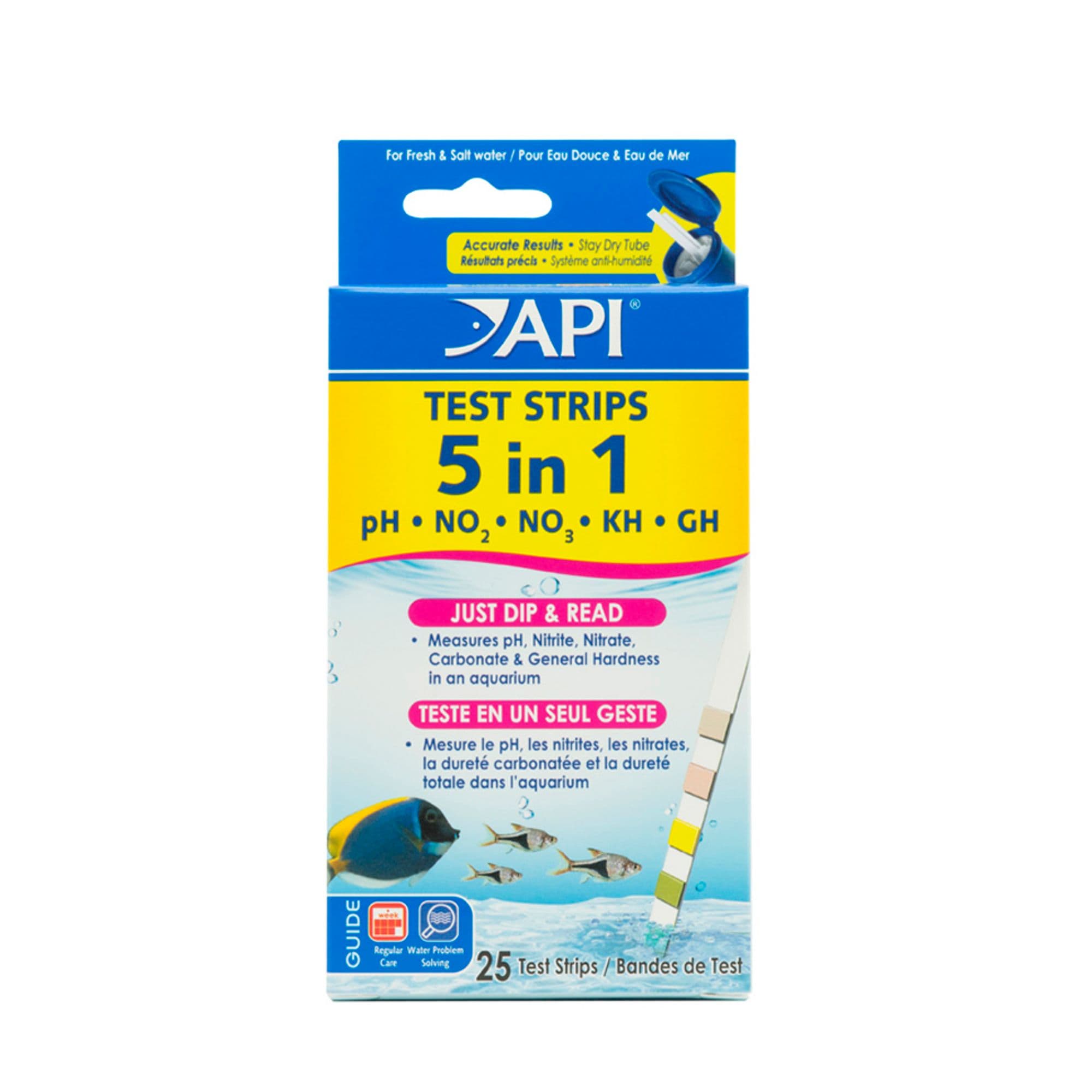 API 5 in 1 Aquarium Test Strips for Aquarium Water Testing chez PetSmart Canada