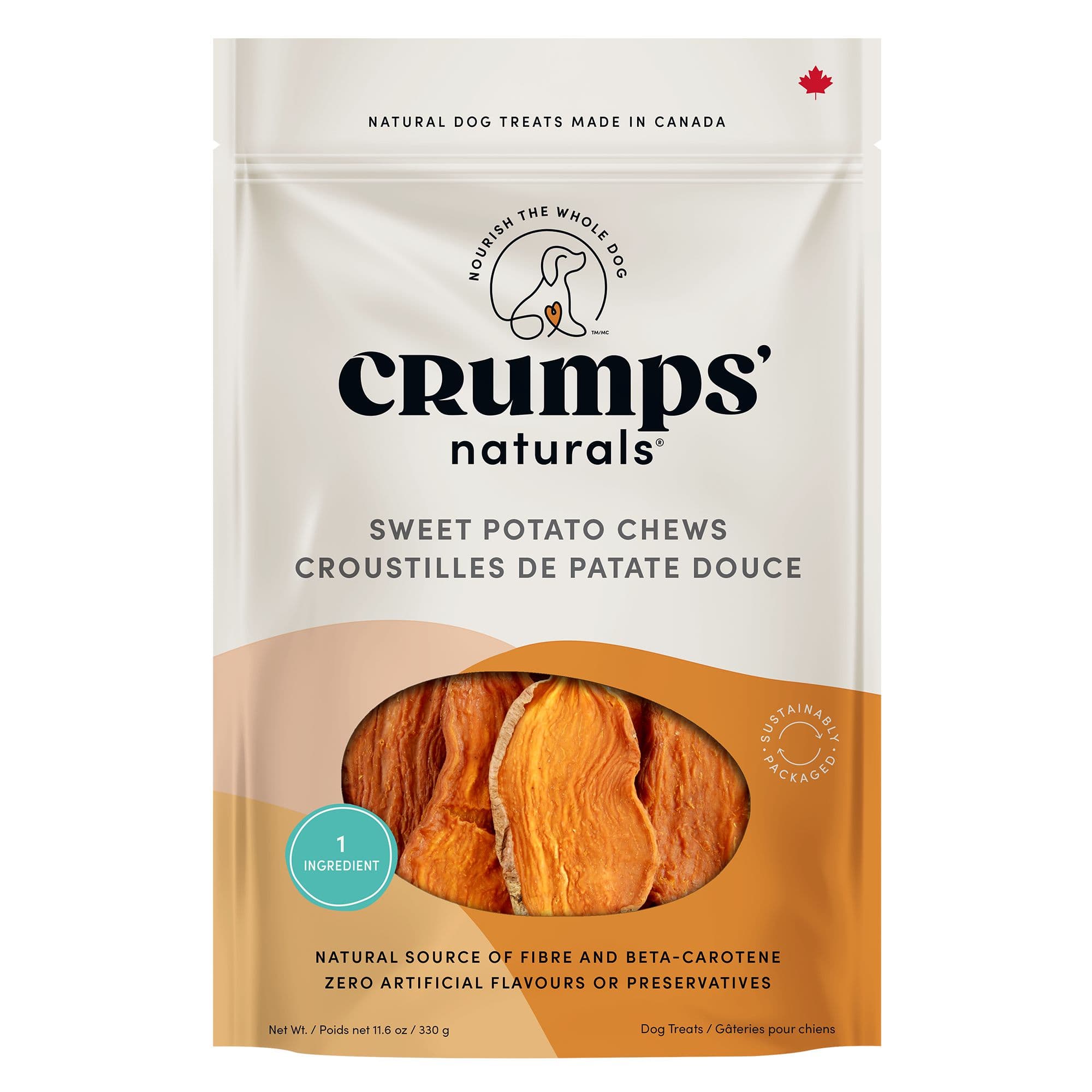 Crumps' Naturals Sweet Potato Chews Dog Treat - Natural chez PetSmart Canada