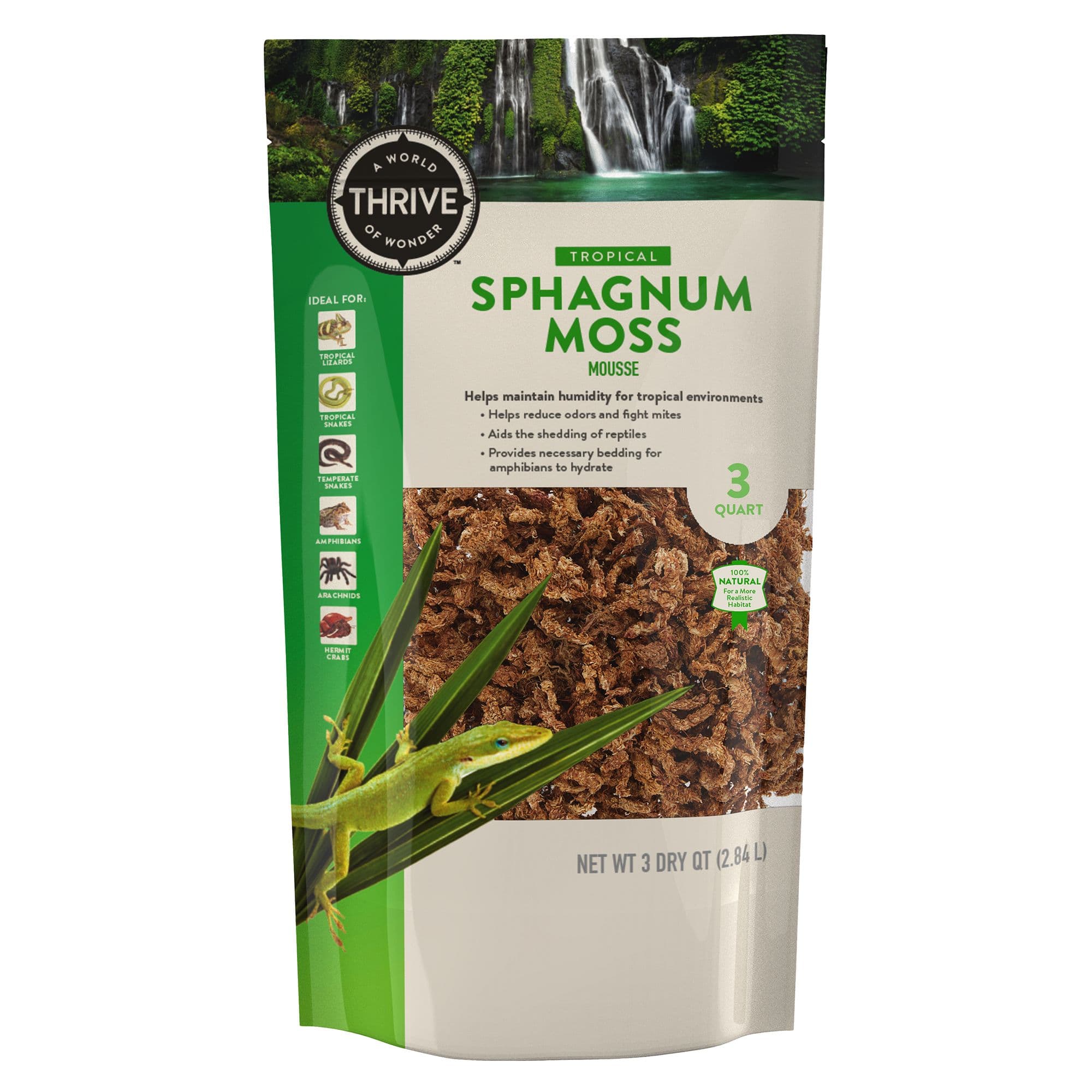 Thrive Sphagnum Reptile Moss - Terrarium Moss Substrate - 3 qt chez PetSmart Canada