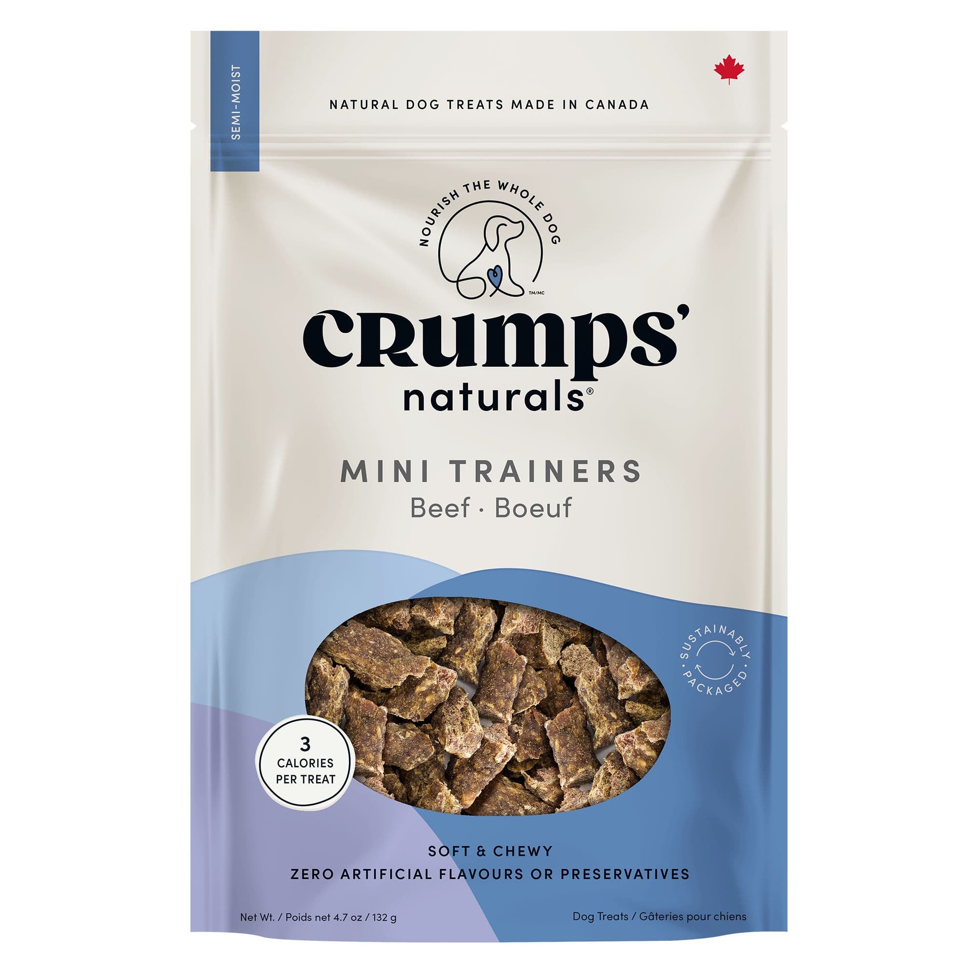 Crumps' Naturals Mini Trainers dog Treats - Beef chez PetSmart Canada