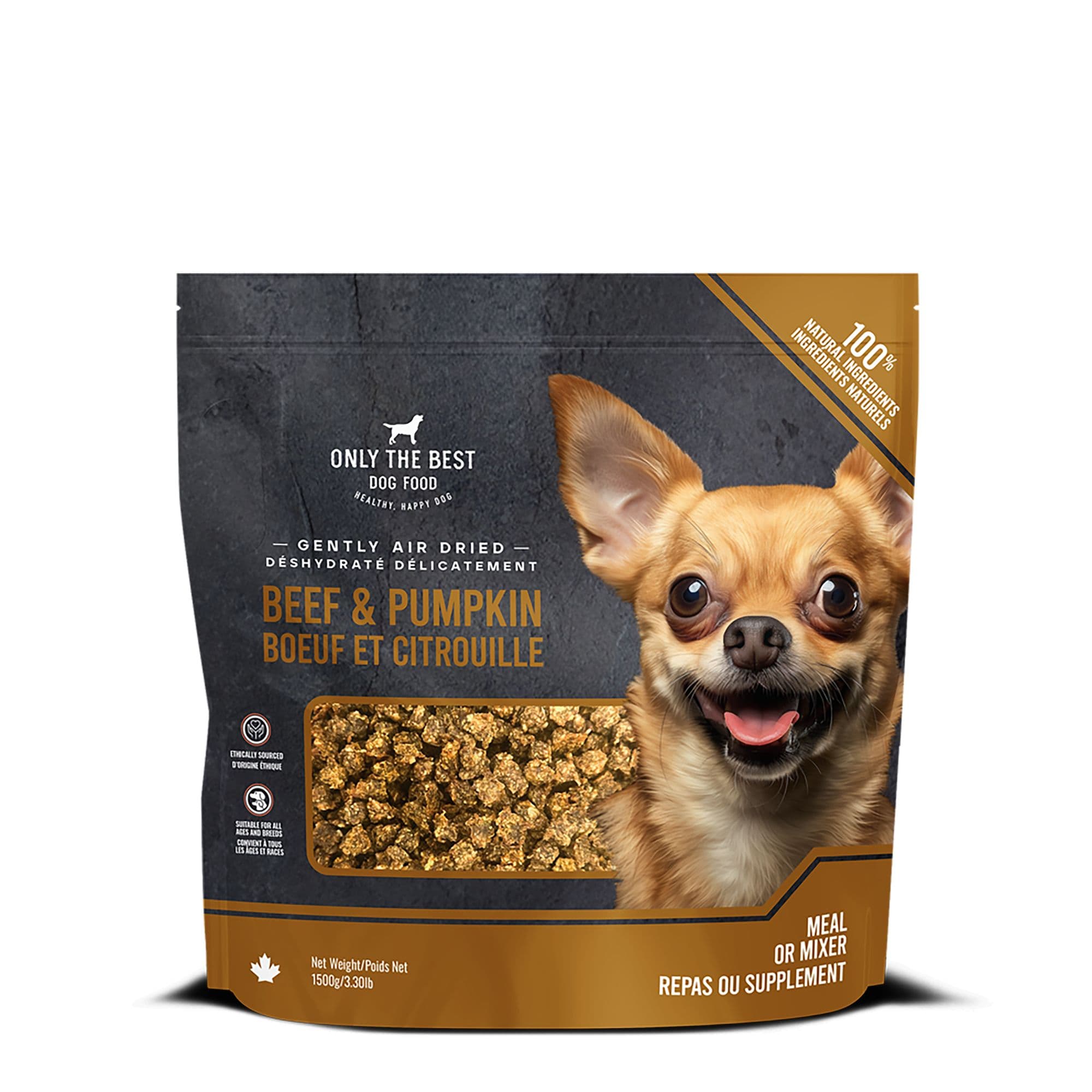 Only The Best Air Dried Adult Dog Food or Mixer - Beef & Pumpkin chez PetSmart Canada