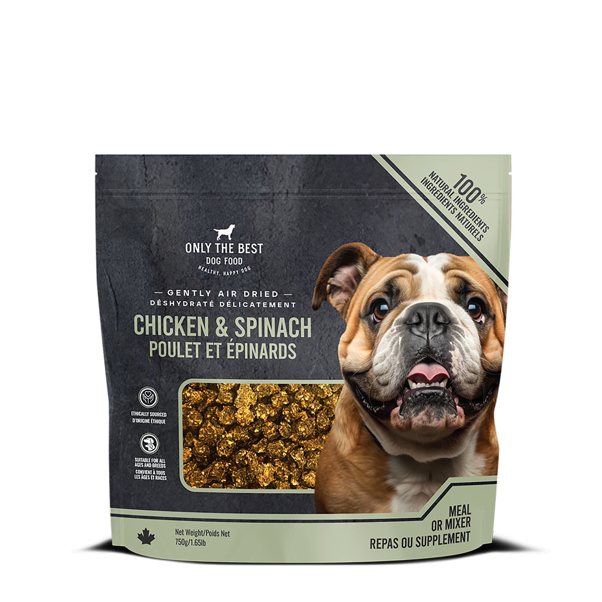 Only The Best Air Dried Adult Dog Food or Mixer - Chicken & Spinach chez PetSmart Canada