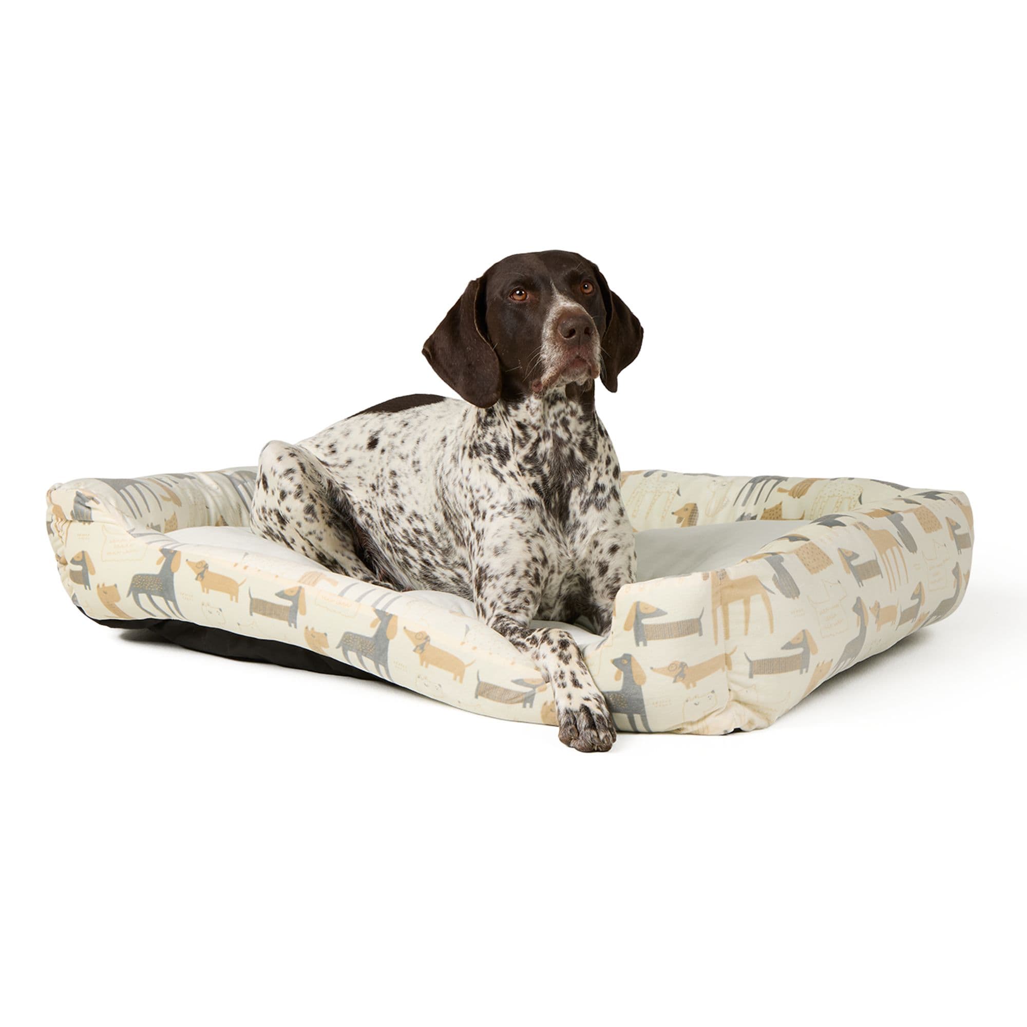 Top Paw Dog Print Tan Cuddler Dog Bed, Small, Medium, Large, Extra Large chez PetSmart Canada
