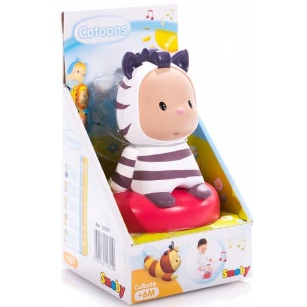 CULBUTO JOUET FIGURINE ZEBRE CHANTANT COTOONS SMOBY chez Toys and Kids