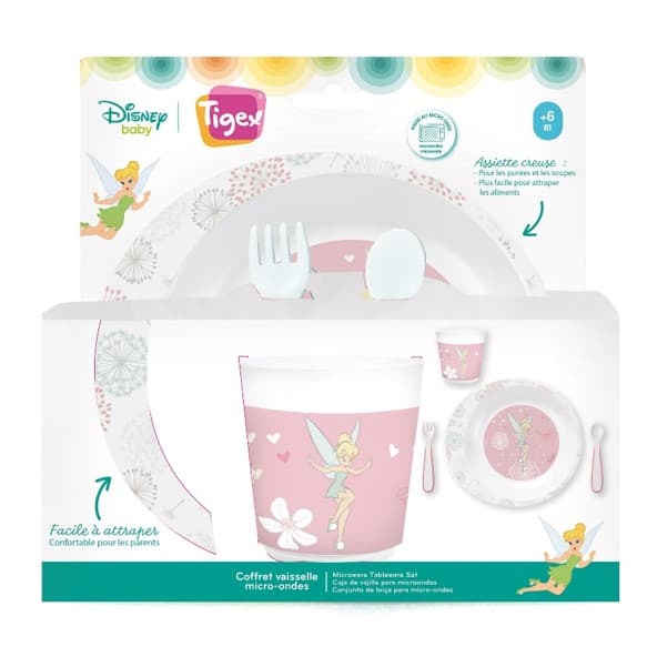 COFFRET VAISSELLE MICRO-ONDES FEE CLOCHETTE - TIGEX chez Toys and Kids