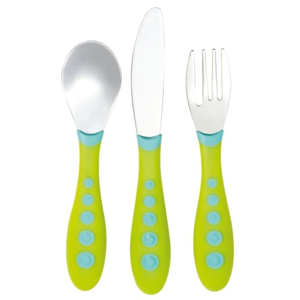 3 COUVERTS INOXYDABLES HYGIENIQUES POUR ENFANT - TIGEX chez Toys and Kids