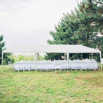 Costway Canada Tente de réception 10x30 pieds avec 5 parois amovibles pour fêtes et chez Costway Canada