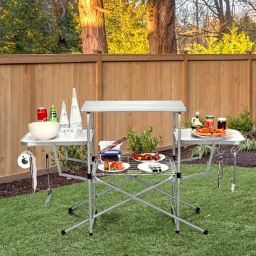 Costway Canada Table de barbecue extérieure pliable avec support de grillade chez Costway Canada
