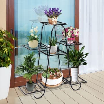 Costway Canada Support à plantes en métal à 7 niveaux pour terrasse chez Costway Canada