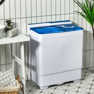 Costway Canada Laveuse semi-automatique portative de 26 livres avec pompe de vidange chez Costway Canada