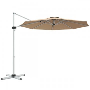 Costway Canada 11 Feet Patio Offset Cantilever Umbrella 360° Rotation Aluminum Tilt chez Costway Canada