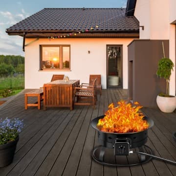 Costway Canada Brasero extérieur portable au propane 58 000 BTU avec couvercle et sac chez Costway Canada