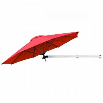 Costway Canada Parasol de terrasse mural de 2,4 mètres (8 pieds) avec mât réglable chez Costway Canada