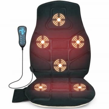 Costway Canada Seat Cushion Massager with Heat and 6 Vibration Motors for Home chez Costway Canada