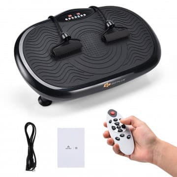 Costway Canada Mini Vibration Body Fitness Platform with Loop Bands chez Costway Canada