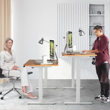 Costway Canada Electric Height Adjustable Standing Desk with Memory Controller chez Costway Canada