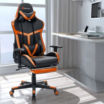 Costway Canada Chaise de jeu de massage avec repose-pieds et soutien lombaire chez Costway Canada