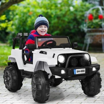 Costway Canada 12V Electric Ride On Truck with Parental Remote Control and LED Lights chez Costway Canada