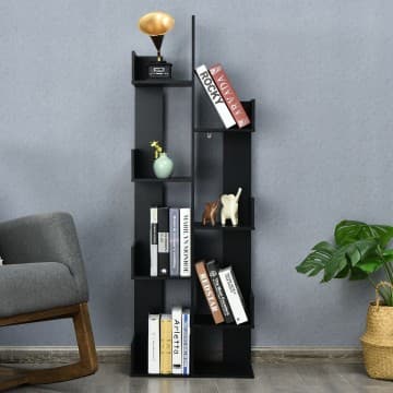 Costway Canada Bibliothèque industrielle en forme d'arbre à 8 étagères avec dispositif chez Costway Canada