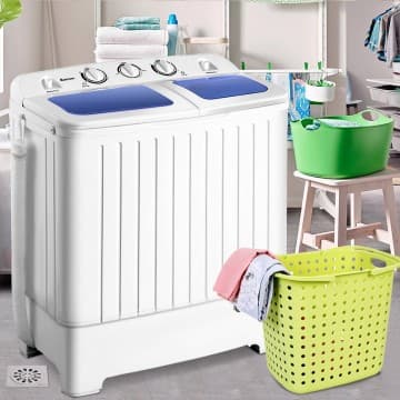 Costway Canada Laveuse compacte à double cuve de 20 lb pour usage domestique chez Costway Canada