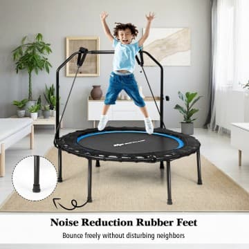 Costway Canada Trampoline de fitness pliable de 40 pouces avec bandes de résistance chez Costway Canada