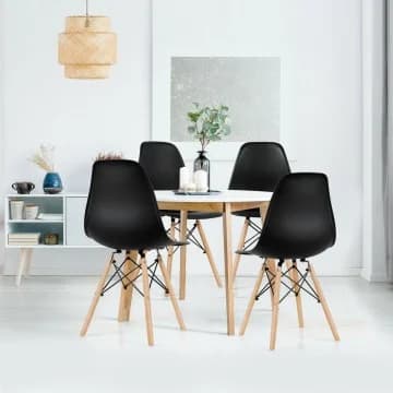 Costway Canada Ensemble de 4 chaises de salle à manger modernes sans accoudoirs en chez Costway Canada