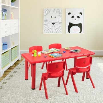 Costway Canada Kids Plastic Rectangular Learn and Play Table chez Costway Canada