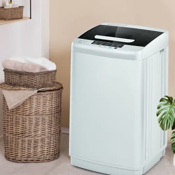 Costway Canada 8.8 lbs Portable Full-Automatic Laundry Washing Machine with Drain Pump chez Costway Canada