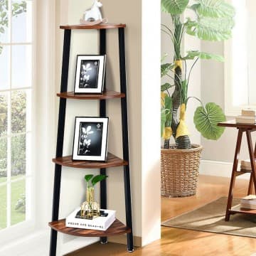 Costway Canada 4-Tier Multipurpose Corner Shelf Bookcase chez Costway Canada