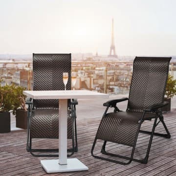 Costway Canada 2 chaises longues de patio en rotin zéro gravité chez Costway Canada
