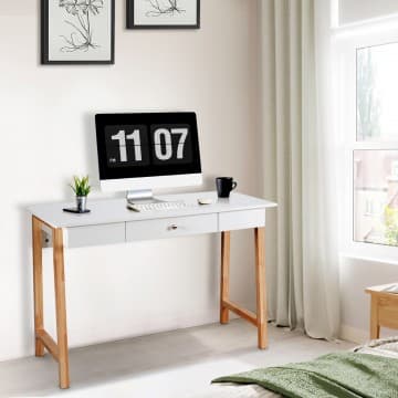 Costway Canada Computer Desk Laptop PC Writing Table with Storage Drawers chez Costway Canada