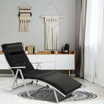 Costway Canada Chaise longue pliable légère et réglable avec coussin chez Costway Canada