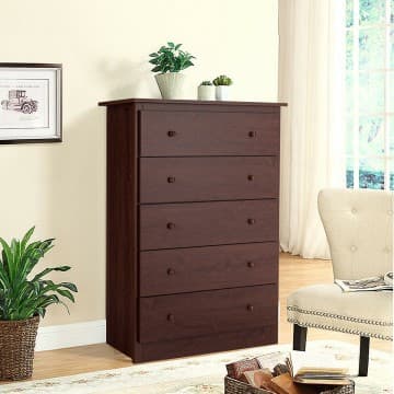 Costway Canada Commode de rangement fonctionnelle à 5 tiroirs chez Costway Canada