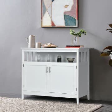 Costway Canada Modern Practical Wooden Kitchen Lockers with Large Storage Space chez Costway Canada