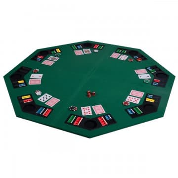 Costway Canada Dessus de table de poker octogonal pliable en 4 sections de 48 po pour chez Costway Canada