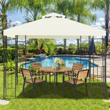 Costway Canada Tente Gazebo de Patio à 2 Niveaux 10 x 10 Pieds chez Costway Canada