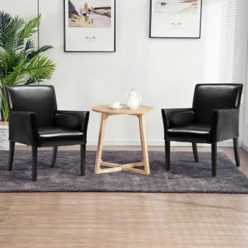 Costway Canada Fauteuil de bureau moderne en cuir PU avec accoudoirs chez Costway Canada