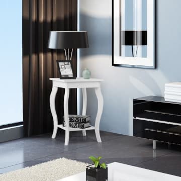 Costway Canada Ensemble de 2 tables d'appoint / tables de chevet avec étagère chez Costway Canada