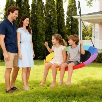 Costway Canada 40 Inch Flying Saucer Tree Swing Outdoor Play for Kids chez Costway Canada