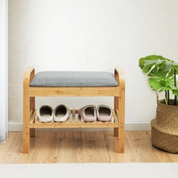 Costway Canada Banc à chaussures avec étagère de rangement pour entrée chez Costway Canada