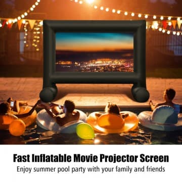 Costway Canada Écran de projecteur de film gonflable d'extérieur de 14-20 pieds avec chez Costway Canada