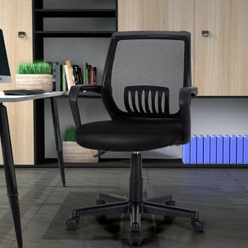 Costway Canada Mid-Back Mesh Height Adjustable Executive Chair with Lumbar Support chez Costway Canada