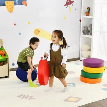 Costway Canada Lot de 6 coussins de sol ronds pour enfants, 38 cm chez Costway Canada