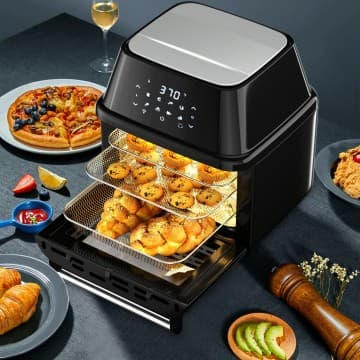 Costway Canada 19 qt Multi-functional Air Fryer Oven 1800 W Dehydrator Rotisserie chez Costway Canada