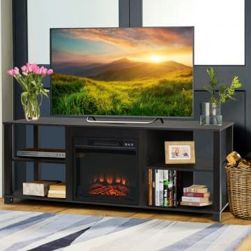 Costway Canada 2-Tier TV Storage Cabinet Console with Adjustable Shelves chez Costway Canada