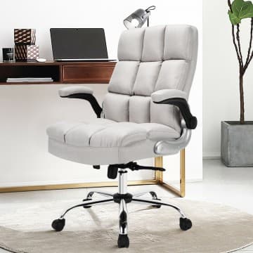 Costway Canada Chaise de bureau pivotante réglable à dossier haut et accoudoirs chez Costway Canada
