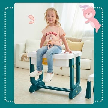 Costway Canada Ensemble de table d'activités 5-en-1 pour enfants chez Costway Canada