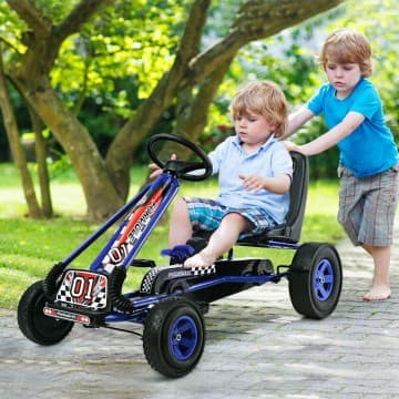 Costway Canada 4 Wheels Kids Ride On Pedal Powered Bike Go Kart Racer Car Outdoor Play chez Costway Canada